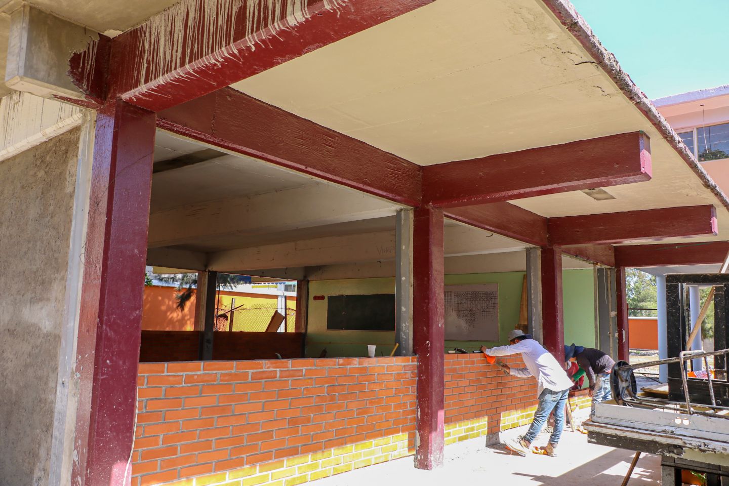 #Gobierno de  Chimalhuacán supervisa avance de rehabilitación de escuelas