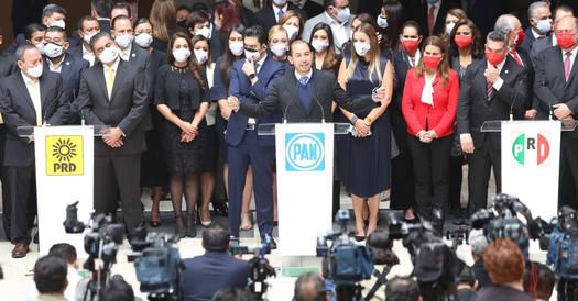 Presentarán los presidentes de la coalición "Va Por México" una denuncia ante la OEA y la CIDH 