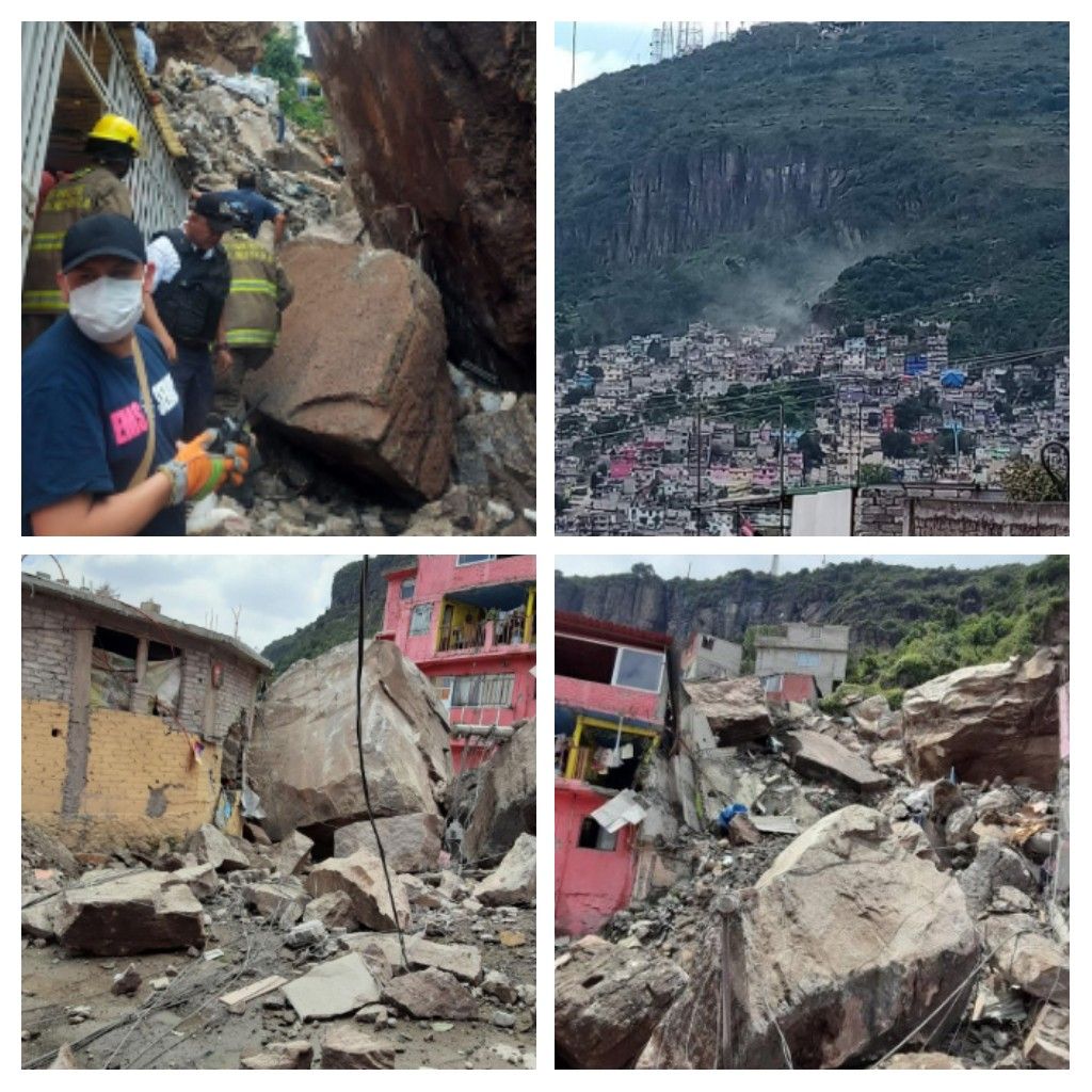 De último momento, se desgaja cerro en Tlalnepantla hay desaparecidos