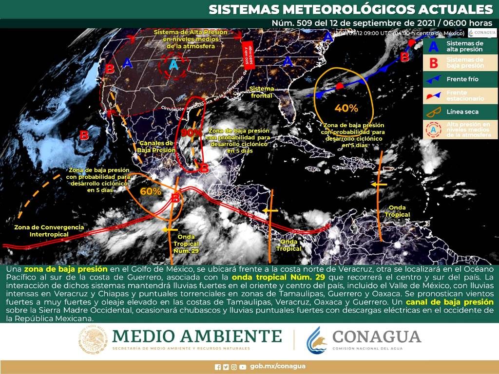 Lluvias torrenciales en Tamaulipas, Guerrero y Oaxaca