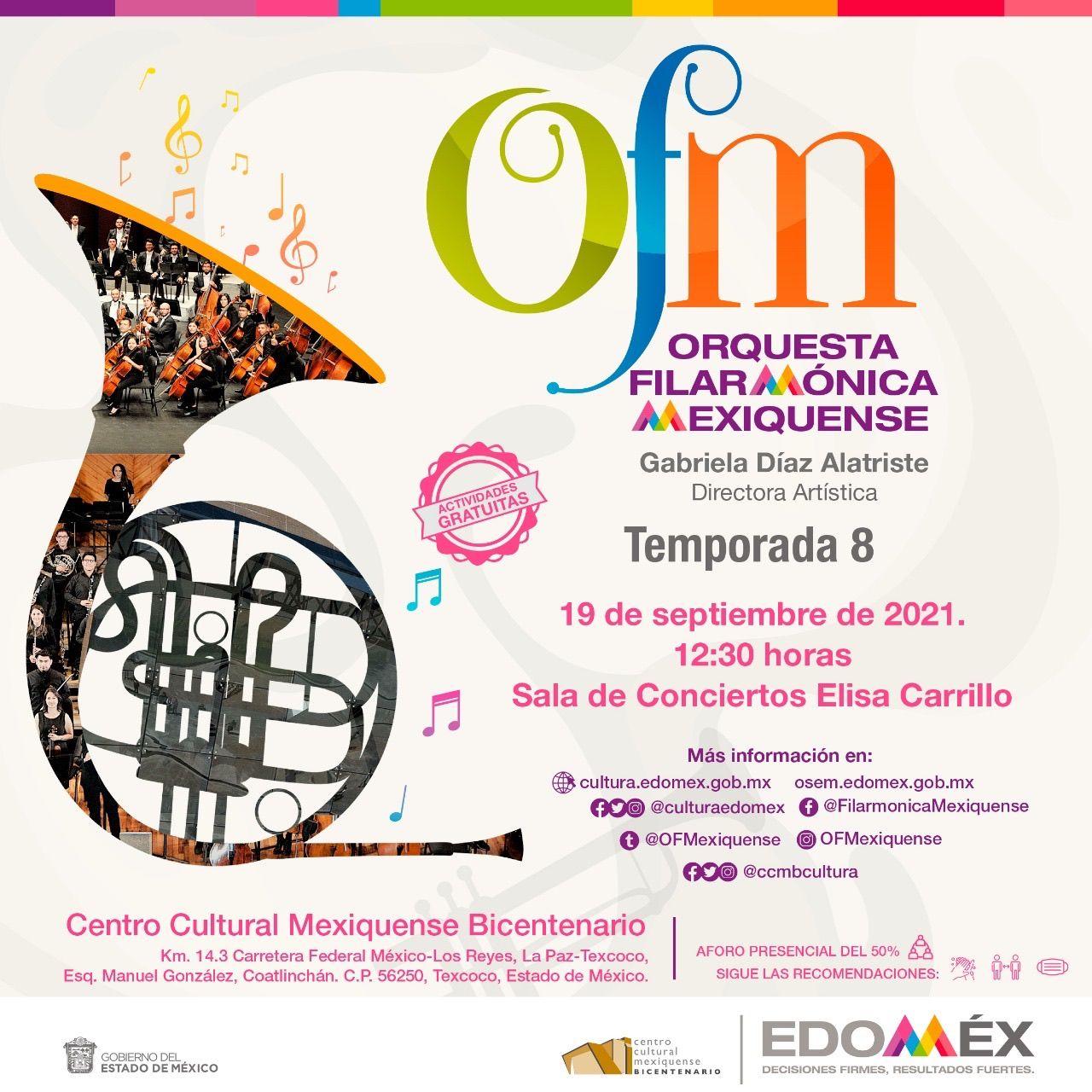 Inicia temporada ocho de la orquesta filarmónica mexiquense  conga la mexicana en el centro cultural mexiquense bicentenario 