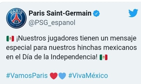 Lionel Messi y Neymar felicitan a México por su independencia
