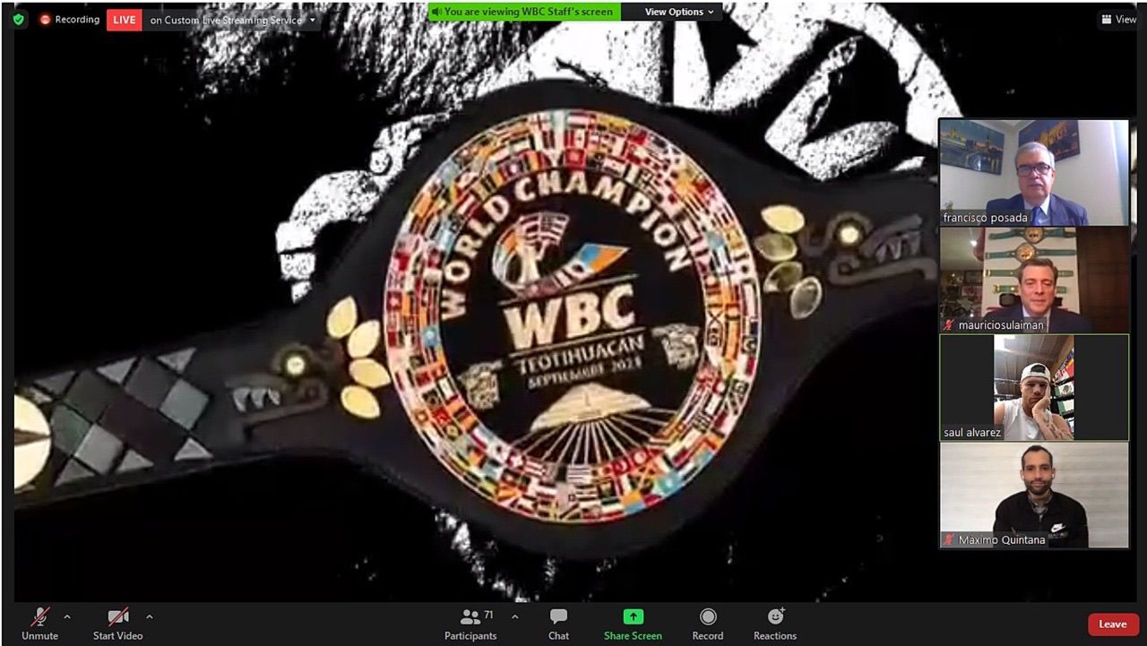 Presenta consejo mundial de Boxeo cinturón Teotihuacano que se disputará en pelea entre Canelo Álvarez y Calen Plant 
