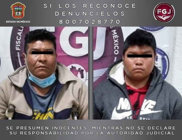 En Villa de Allende la FGJEM atrapa a padre e hijo, presuntos homicidas de un menor de 10 años