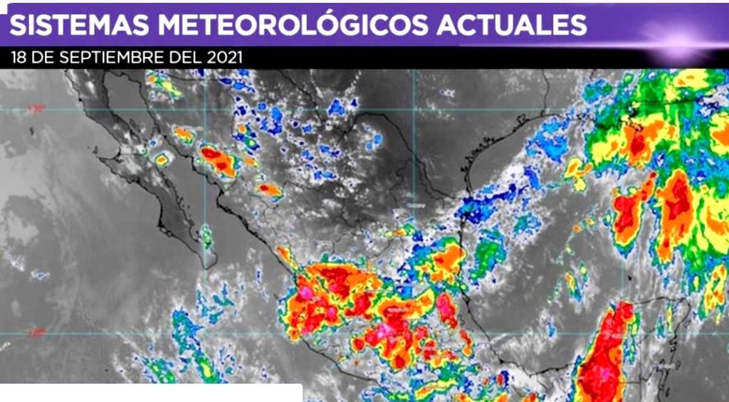 Lluvias puntuales intensas que podrían causar inundaciones y deslaves en zonas de Colima y Centro