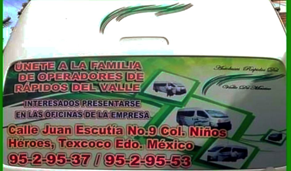 Solicitan chóferes de trasporte público Rápidos del  valle de México en Texcoco 