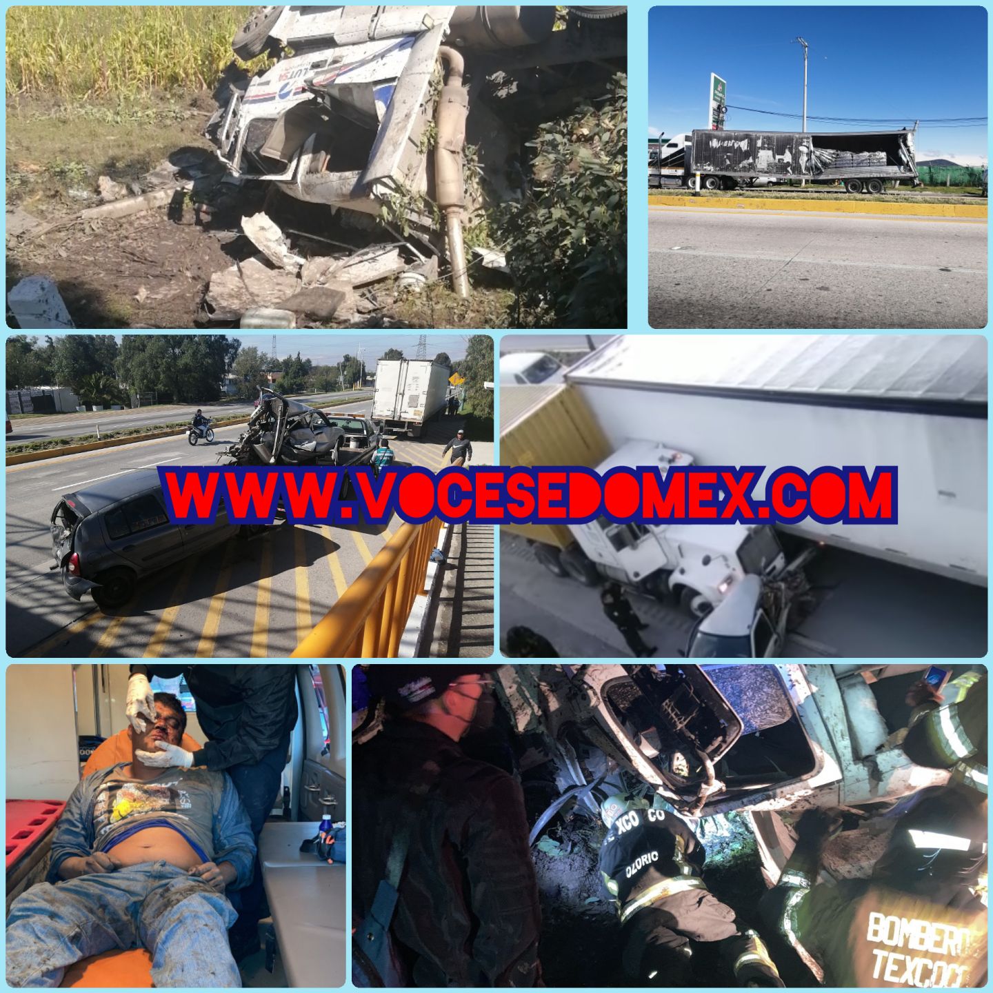 Dos accidentes se registraron en la altura de San Joaquín Coapango en la carretera Texcoco - Calpulalpan.

