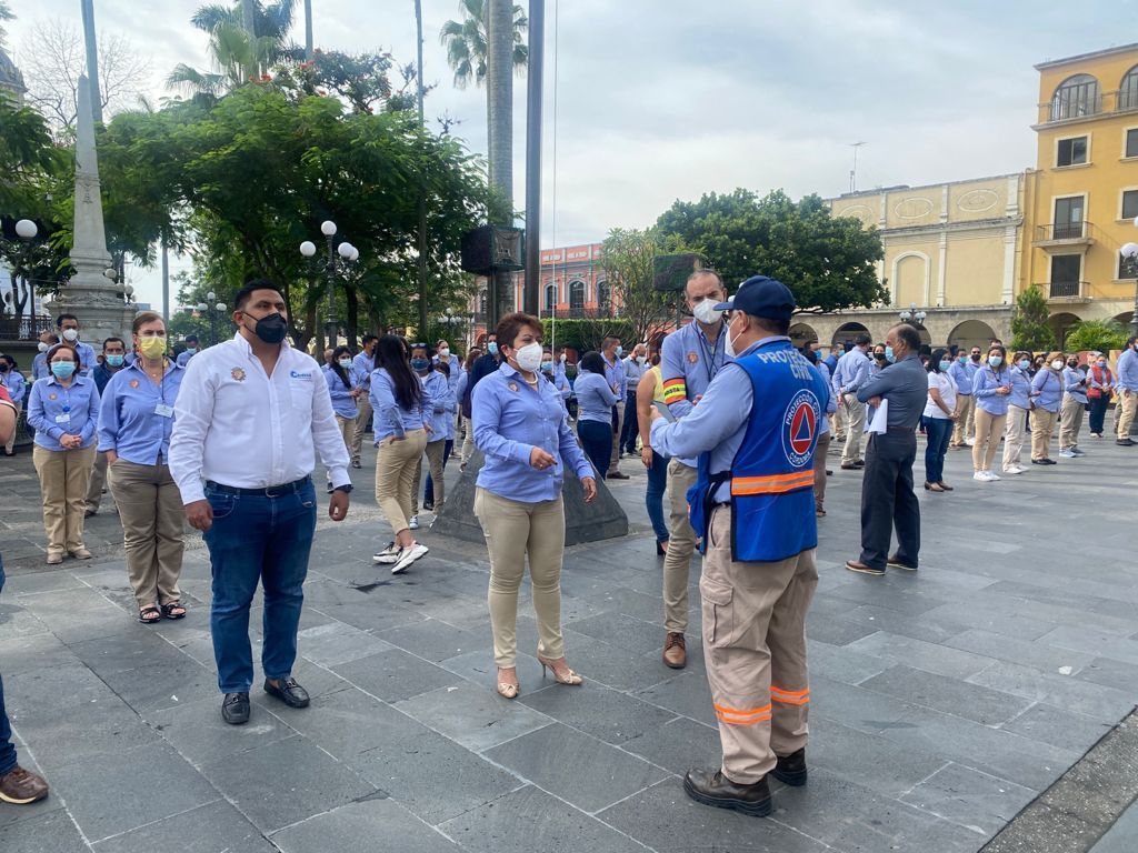 Efectúan simulacro de evacuación de Palacio Municipal de Córdoba
