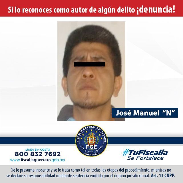 Fiscalía de Guerrero logra sentencia de 13 años de prisión en contra de José Manuel "N" por delito de homicidio en Acapulco