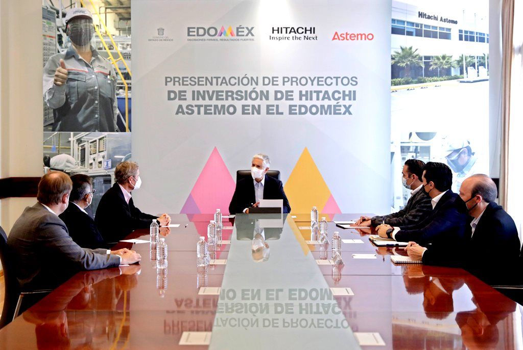 Alfredo del Mazo anuncia inversión de 56 mdd de Hitachi Astemo en seguridad industrial de plantas en Lerma
