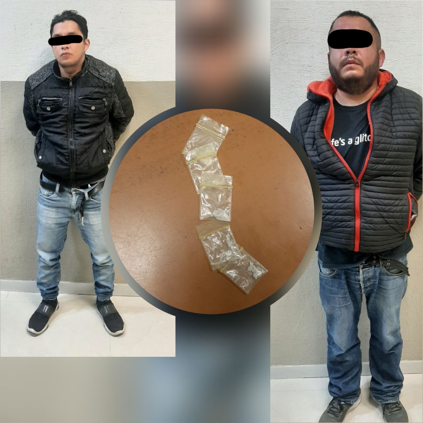 Policías de Texcoco Aseguran a dos Presuntos con Droga