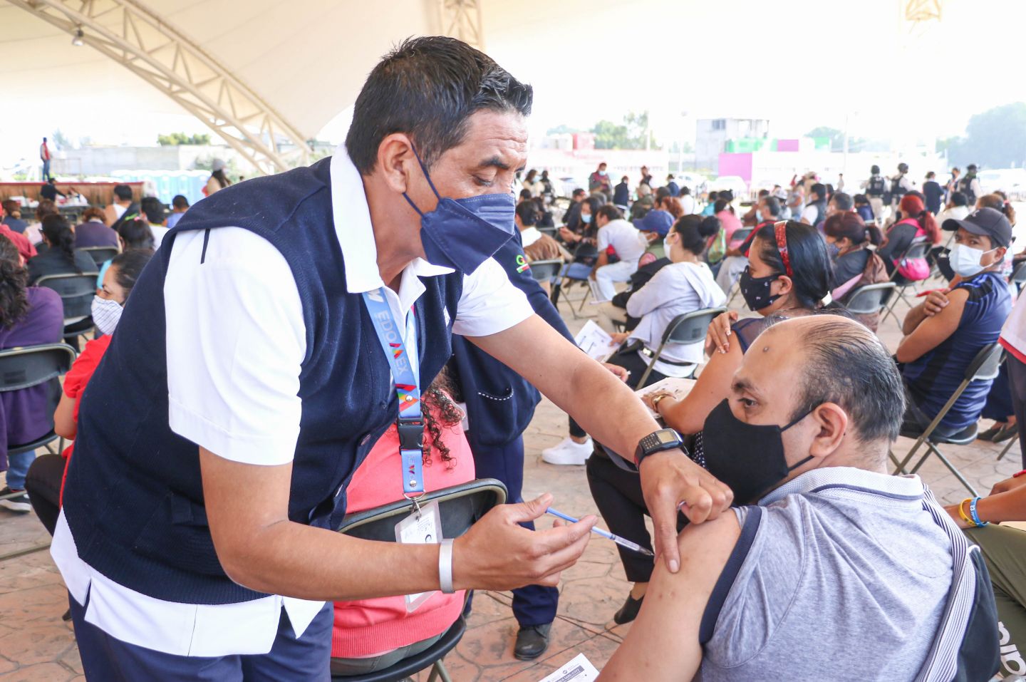 #En Chimalhuacán aplican la segunda dosis de vacuna contra COVID-19 para adultos de 40 a 49 años
