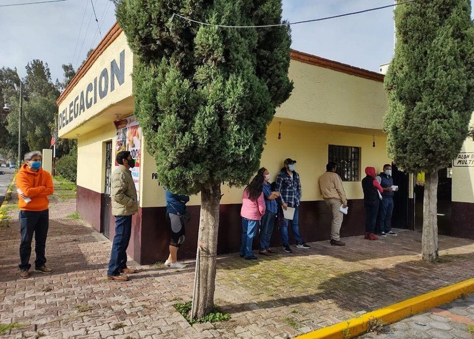 Módulos itinerantes de recaudación en comunidades de Texcoco