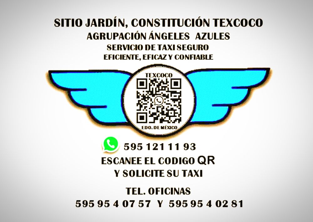 Sitios Jardín Texcoco servicio las 24 horas cuenta con QR
Teléfonos : 595 95 4 07 57 & 595 95 4 02 81