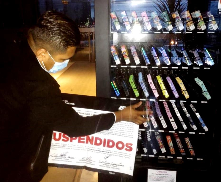 Suspende COPRISEM máquinas de cigarrillos electrónicos en Huixquilucan y Metepec