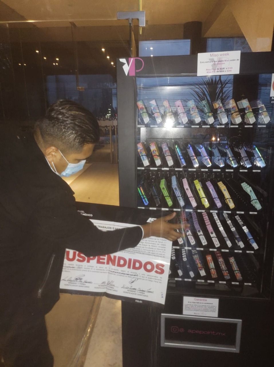 #SUSPENDE COPRISEM MÁQUINAS DE #CIGARRILLOS ELECTRÓNICOS EN #HUIXQUILUCAN Y METEPEC