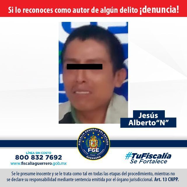 Fiscalía de Guerrero obtiene vinculación en contra de Jesús Alberto "N" por delito de abuso sexual en Iguala 
