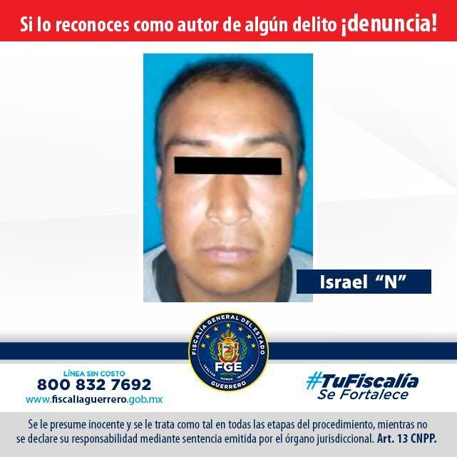 Fiscalía de Guerrero logra sentencia de 36 años de prisión en contra de Israel "N" por delito de violación en agravio de menor, en región Montaña
