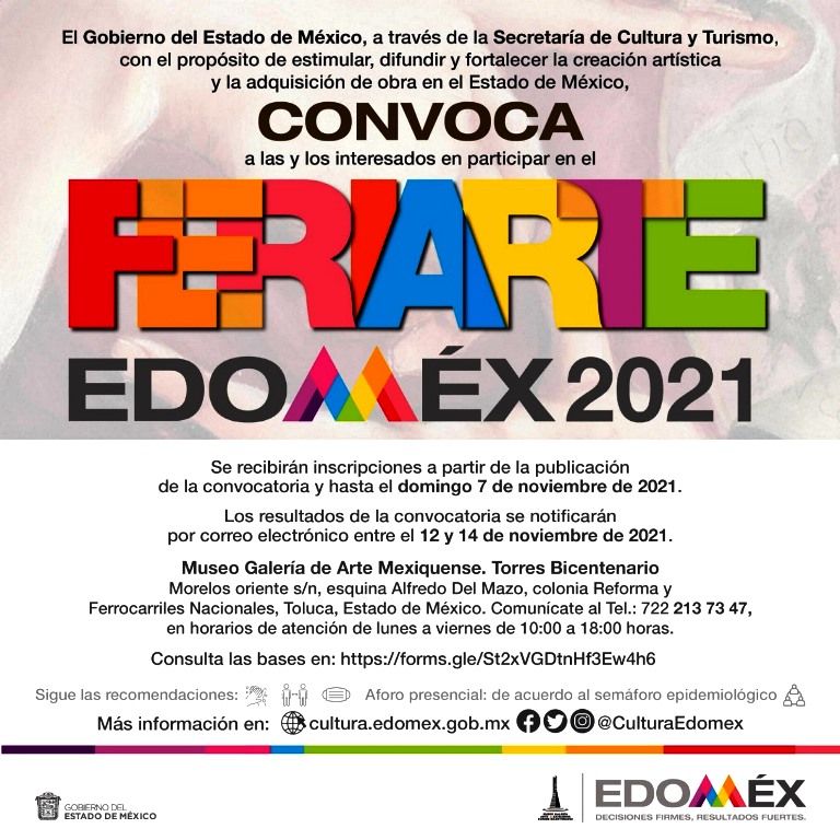 Abren convocatoria para participar en Feriarte Edoméx 2021