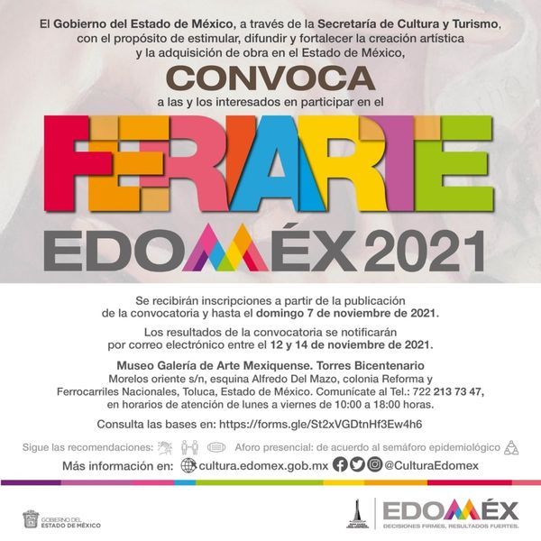 Abren convocatoria para participar en Feriarte Edoméx 2021