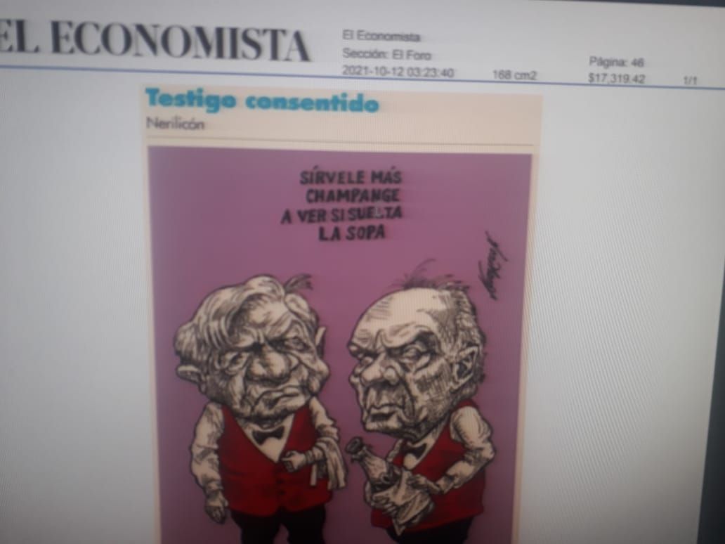 #El cartón de El Periódico El Economista hoy