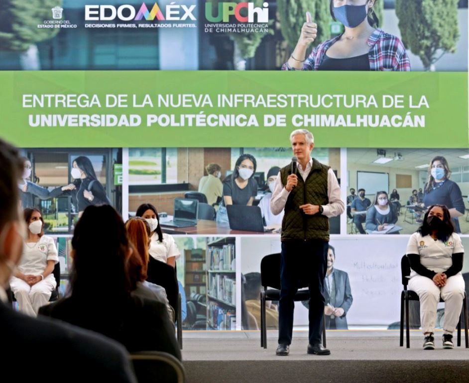 Alfredo del Mazo entrega nuevo edificio a la Universidad Politécnica de Chimalhuacán que impulsa la educación superior 
