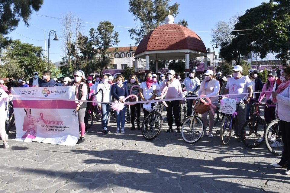 Autoridades formalizan Rodada Ciclista Contra el Cáncer de Mama en Teotihuacán