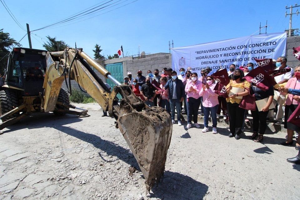 Inician autoridades  del Ayuntamiento de Texcoco obras en La Magdalena Panoaya