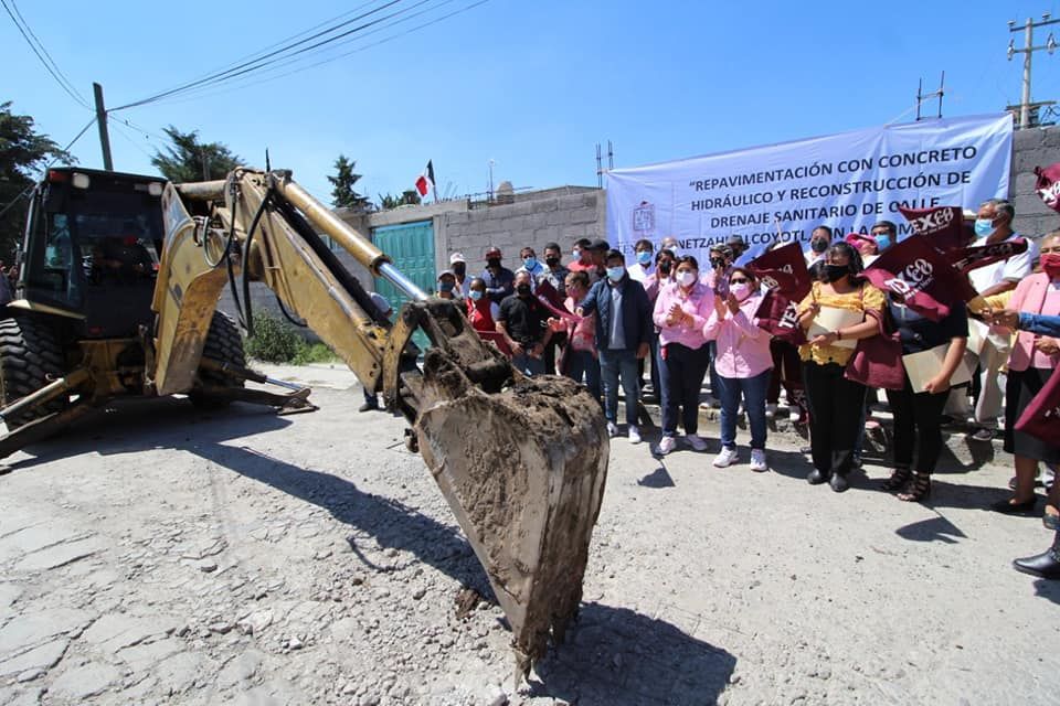 En Texcoco arrancan obras por más de cuatro
 millones de pesos en la Magdalena Panoaya