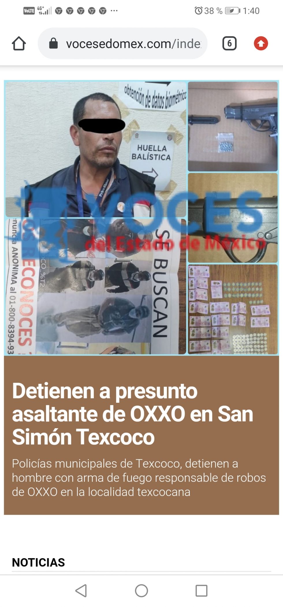 Detienen a presunto asaltante de OXXO en San Simón Texcoco 