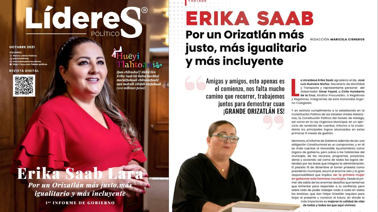Por un Orizatlán más justo, más igualitario y más incluyente: Erika Saab Lara