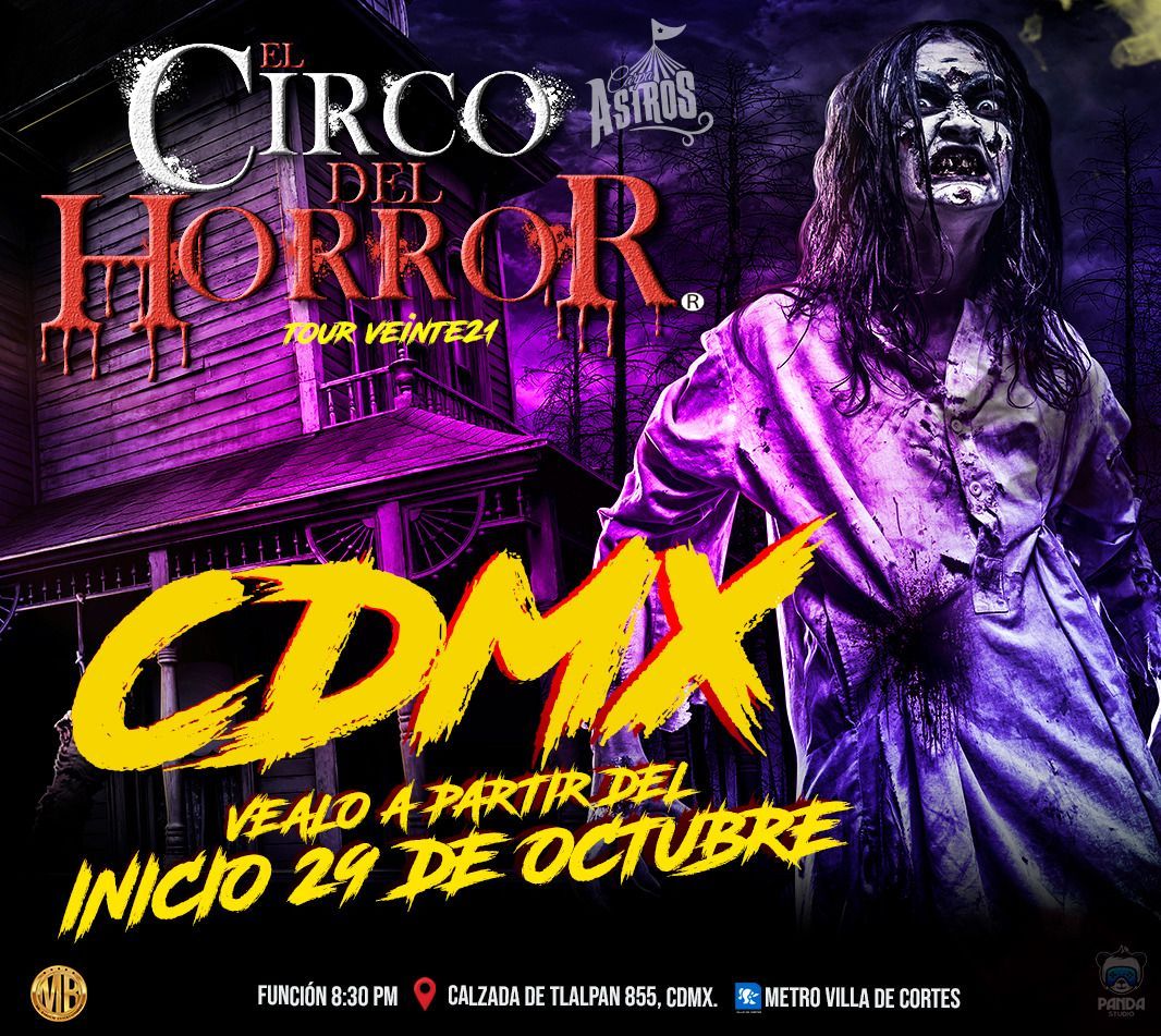 Llega a México El Circo del Horror para hacer que el público viva una experiencia espeluznante a partir del 29 de octubre en la Carpa Astros
