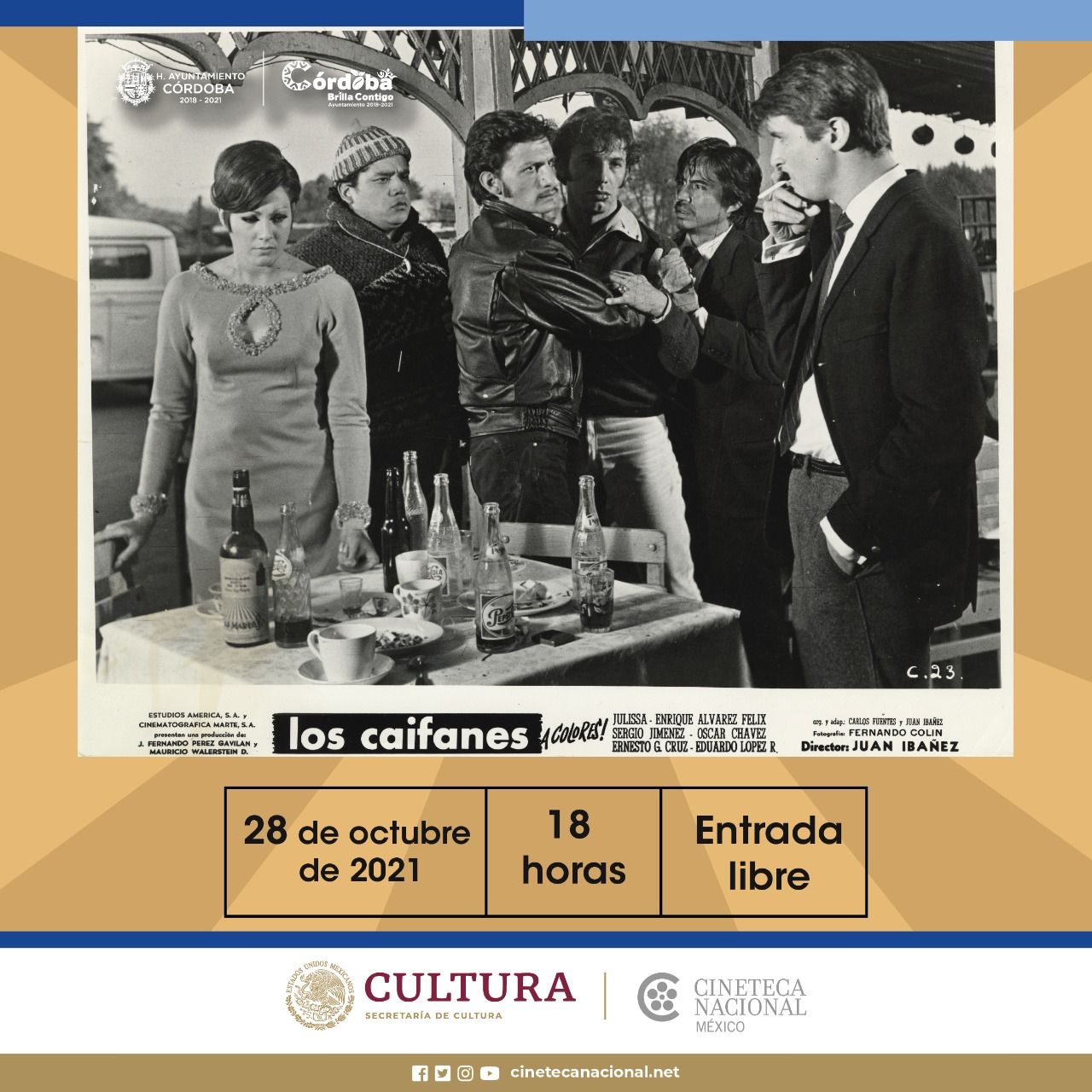Cineteca Nacional presenta clásicos del cine mexicano en Córdoba
