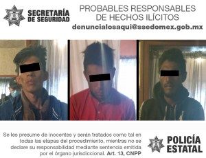 POLICÍAS ESTATALES LE HACEN LA CHAMBA AL INUTIL JEFAZO POLICIACO, ALBERTO CHARRAGA Y ATORAN A 3 RATAS QUE ROBABAN EN UNA CASA HABITACIÓN EN LA PAZ, EDOMEX.