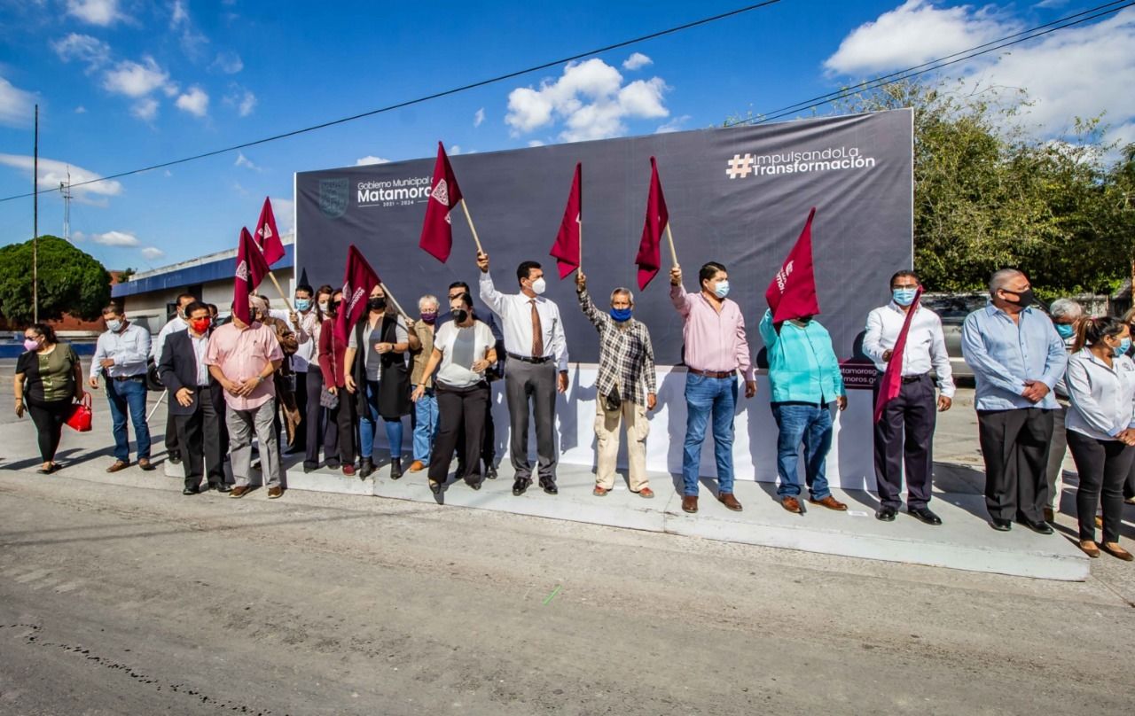 Sin parar las obras en Matamoros; activa Alcalde Mario López pavimentación con inversión de 9.8 MDP