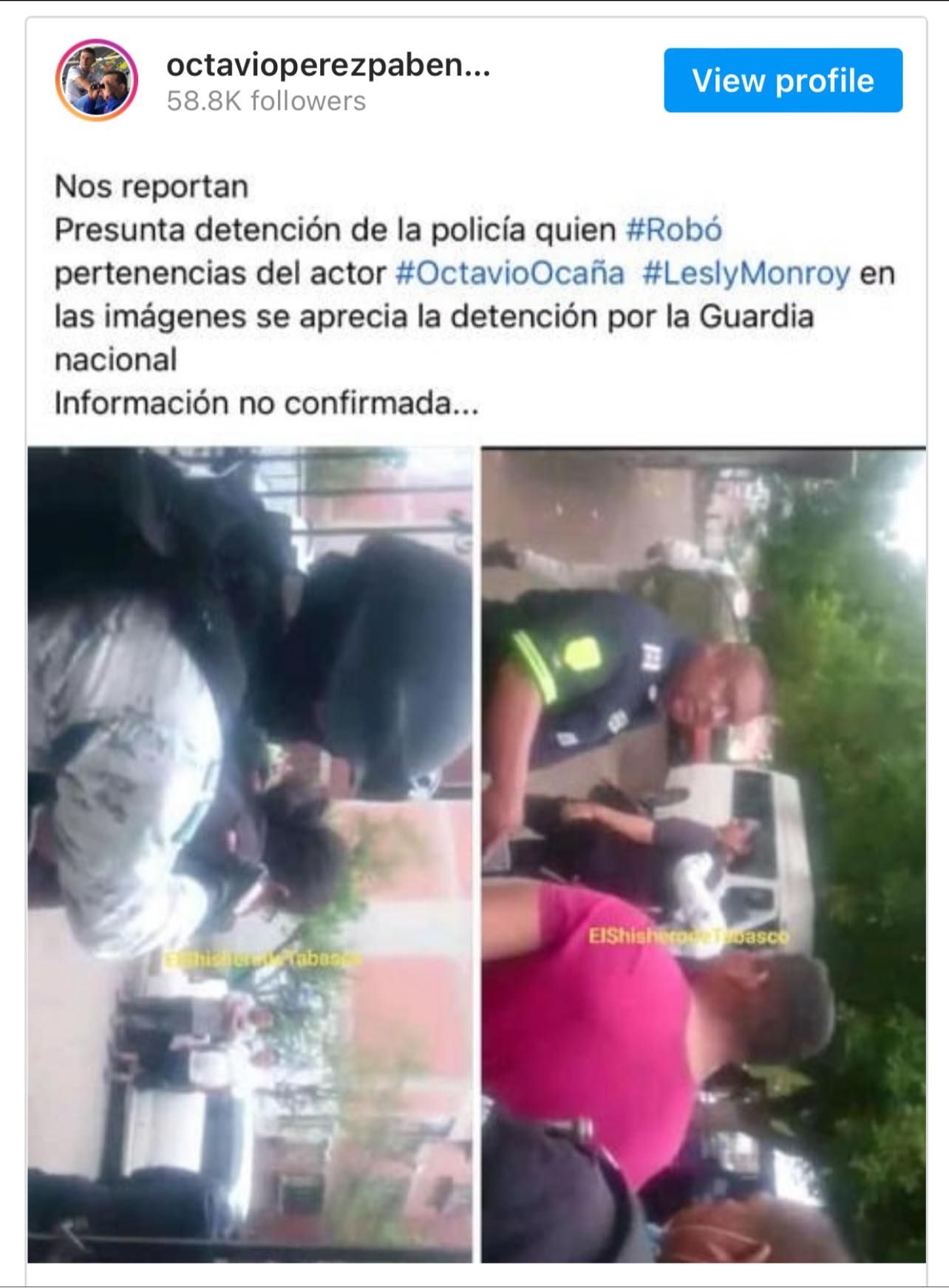 Detienen a policía que presuntamente robó pertenencias de Octavio Ocaña