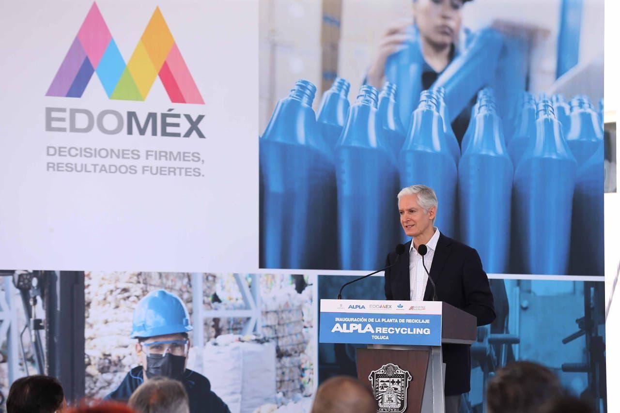 Inaugura Gobernador del Edoméx Planta de Reciclaje de Plástico en Toluca, con capacidad de procesar 20 mil toneladas de Plástico Anualmente