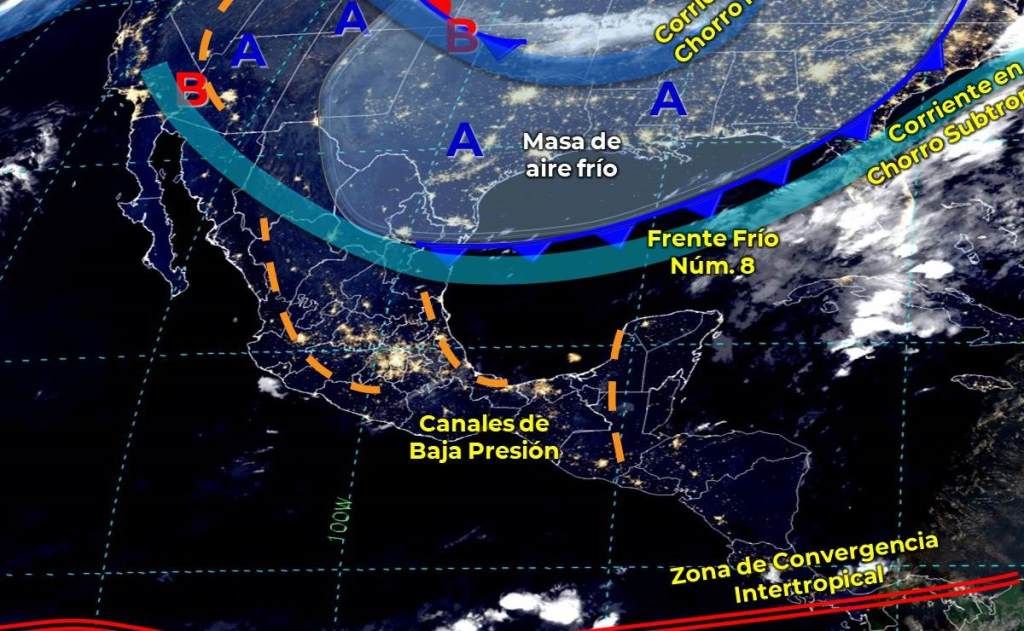 Lluvias puntuales fuertes en el noreste, sureste y península de Yucatán