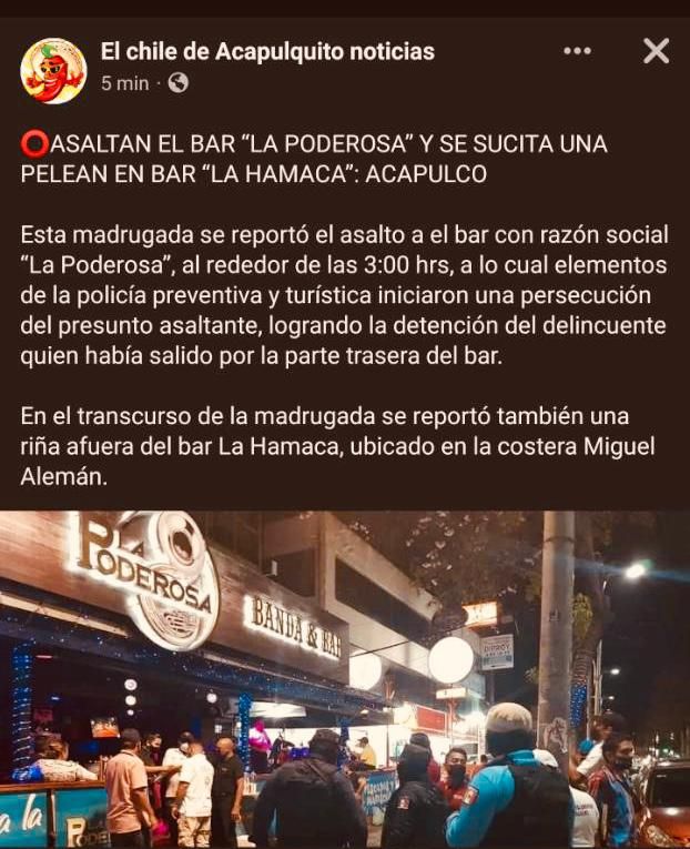 Falsa, la noticia del supuesto asalto al bar La Poderosa: Encargado 
