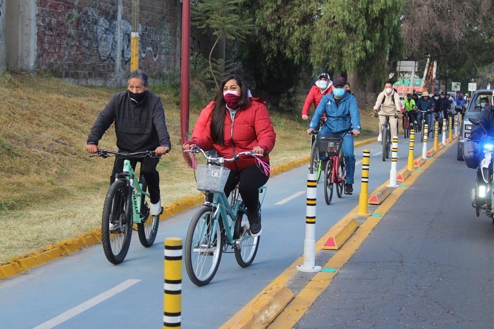 Autoridades recorren ciclovía y supervisan obras en Texcoco