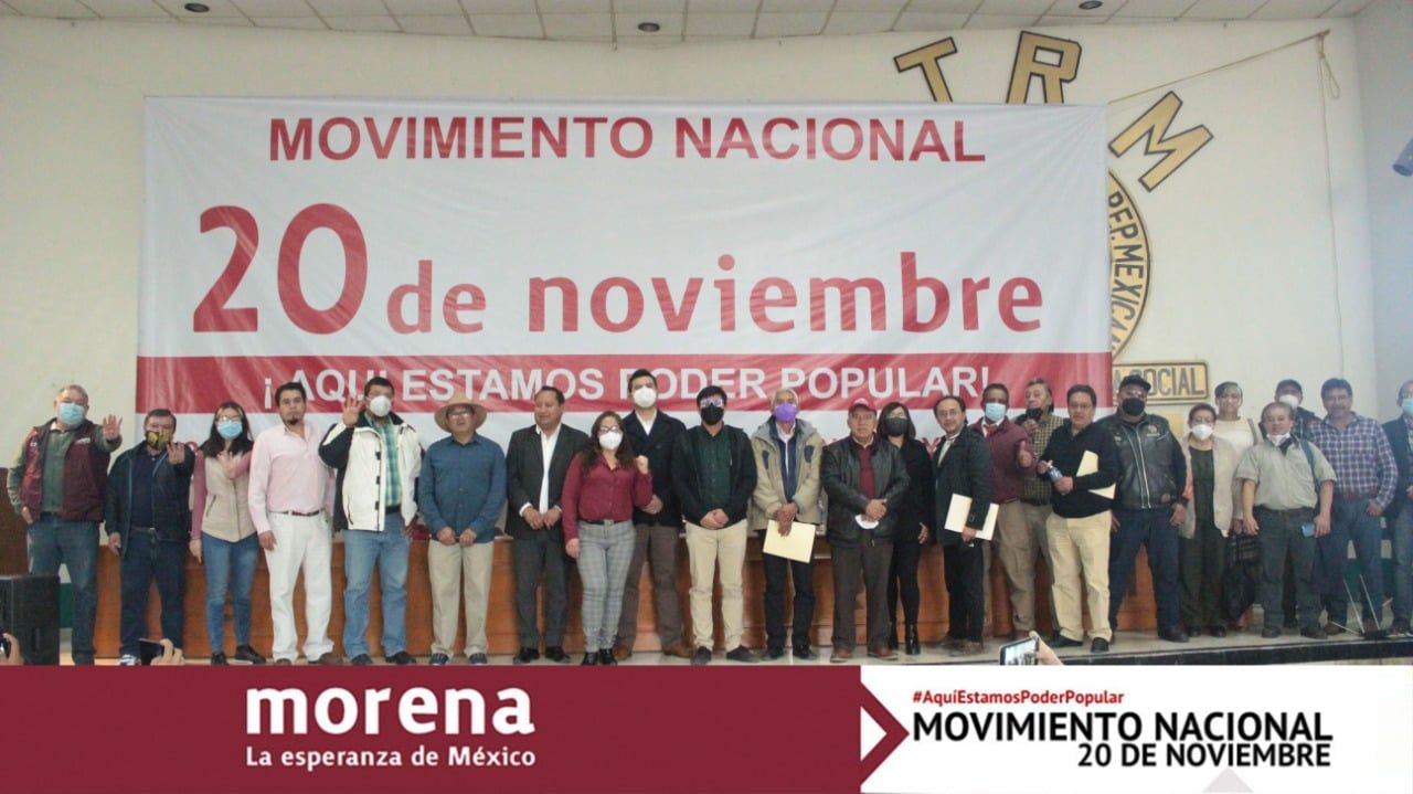 En Toluca dan vida al Movimiento Nacional 20 de Noviembre y lo constituyen como una fuerza de representación social y defensa de la militancia morenista
