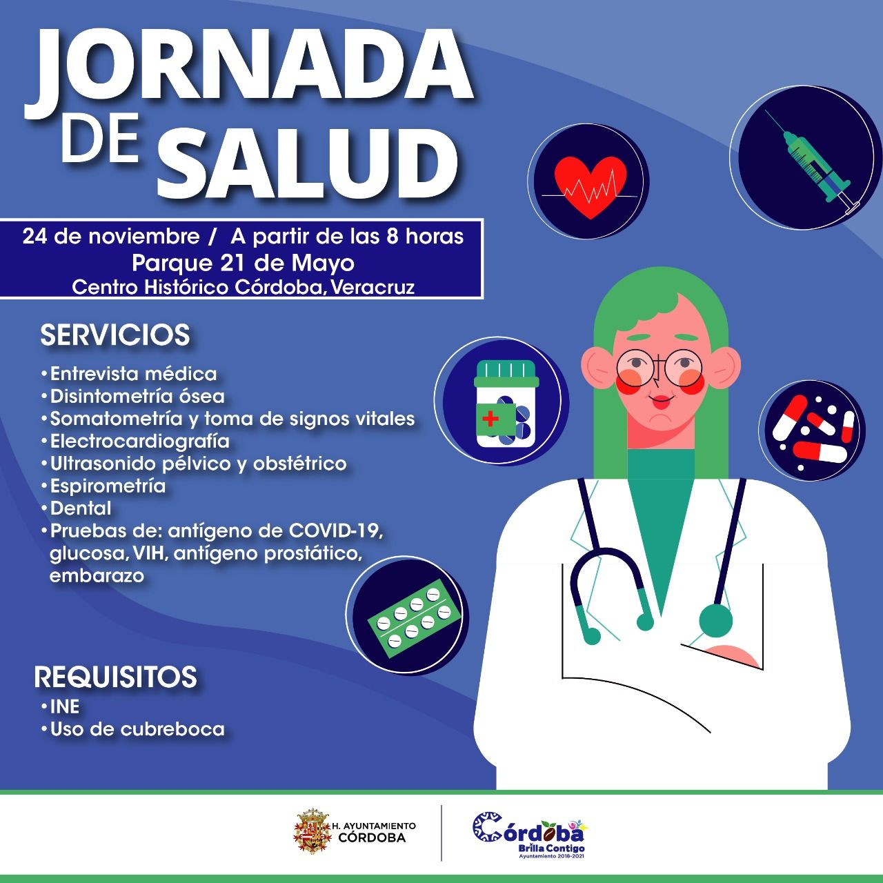 Ofrecen más de diez estudios médicos gratuitos en Jornada Estatal de Salud en Córdoba