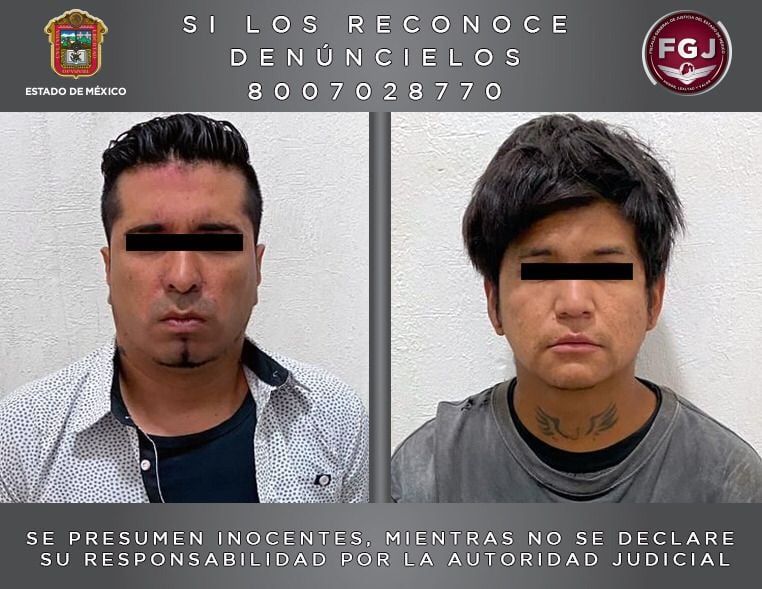 
Par de sabandijas sedicentes integrantes de la organización delictiva CJNG y presuntos extorsionadores cayeron en poder de la FGJEM en Chimalhuacan
