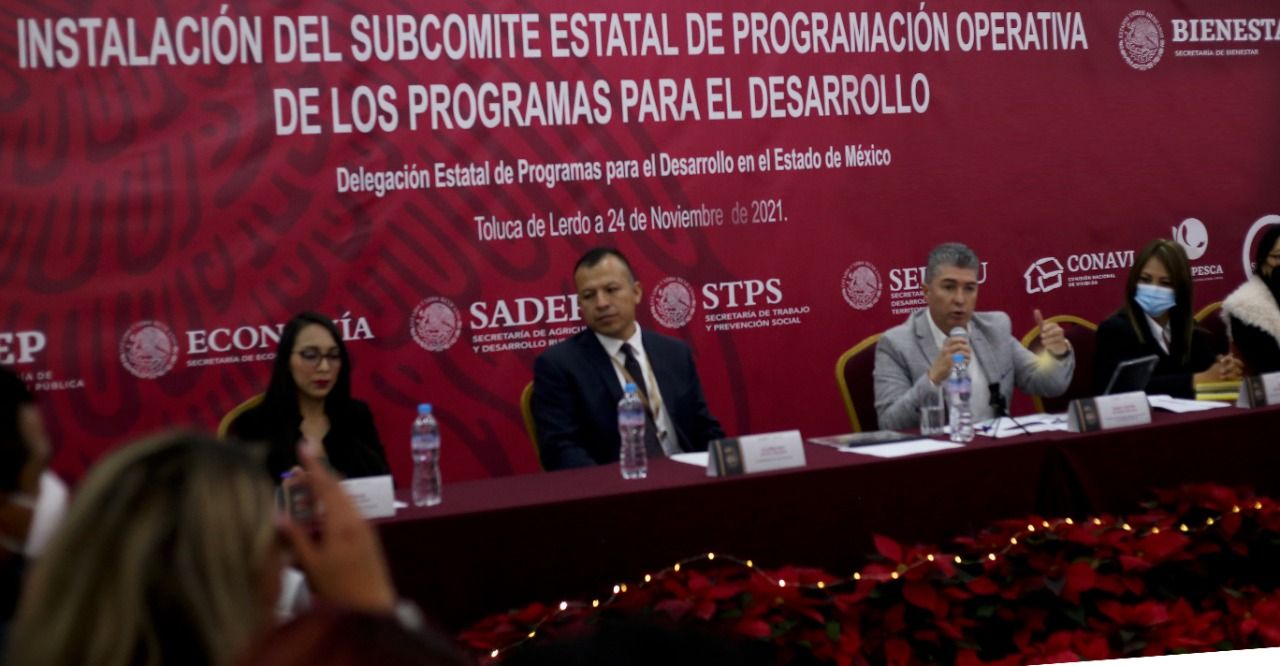 Instalan Subcomité Estatal de Programación Operativa de los Programas para el Desarrollo en Edoméx