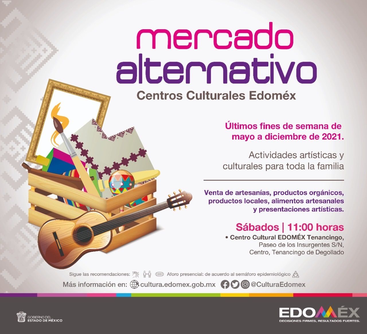 Invita centro regional de cultura de Tenancingo a su mercado alternativo 