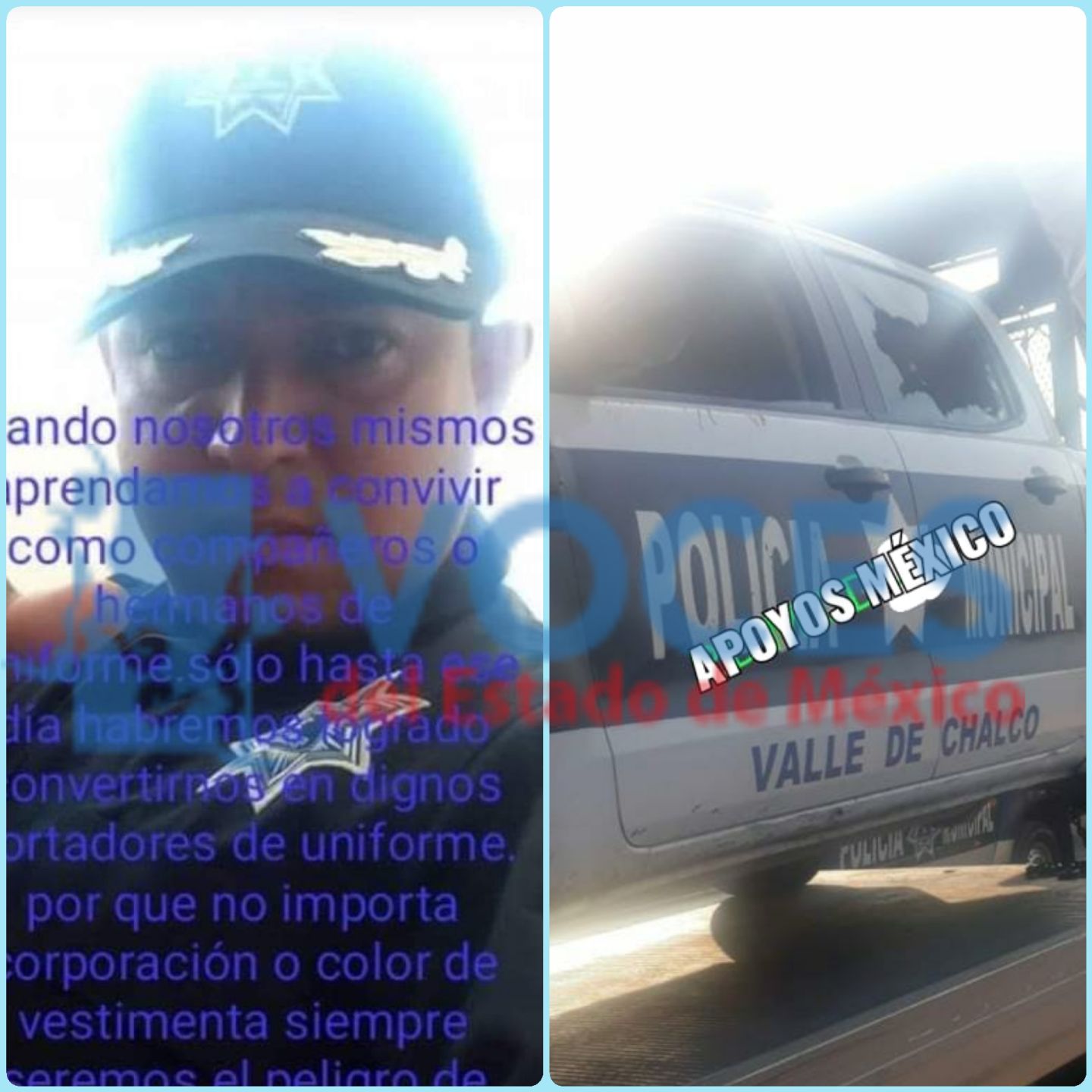 Ejecutan de dos balazos a comandante de la policía municipal de Valle de Chalco, en su patrulla 