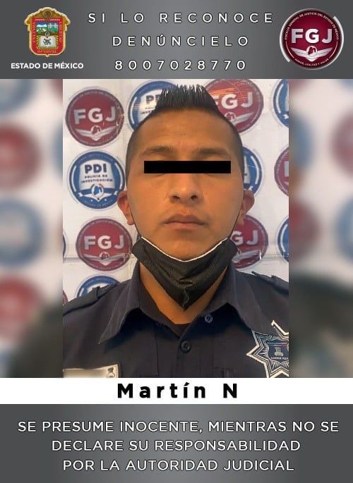 
Asegura la FGJEM a Martín ’N’ policía municipal de Huehuetoca presunto integrante del grupo delictivo ’Los ’Goris’ acusado de presunto robo y secuestro en Tepotzotlan