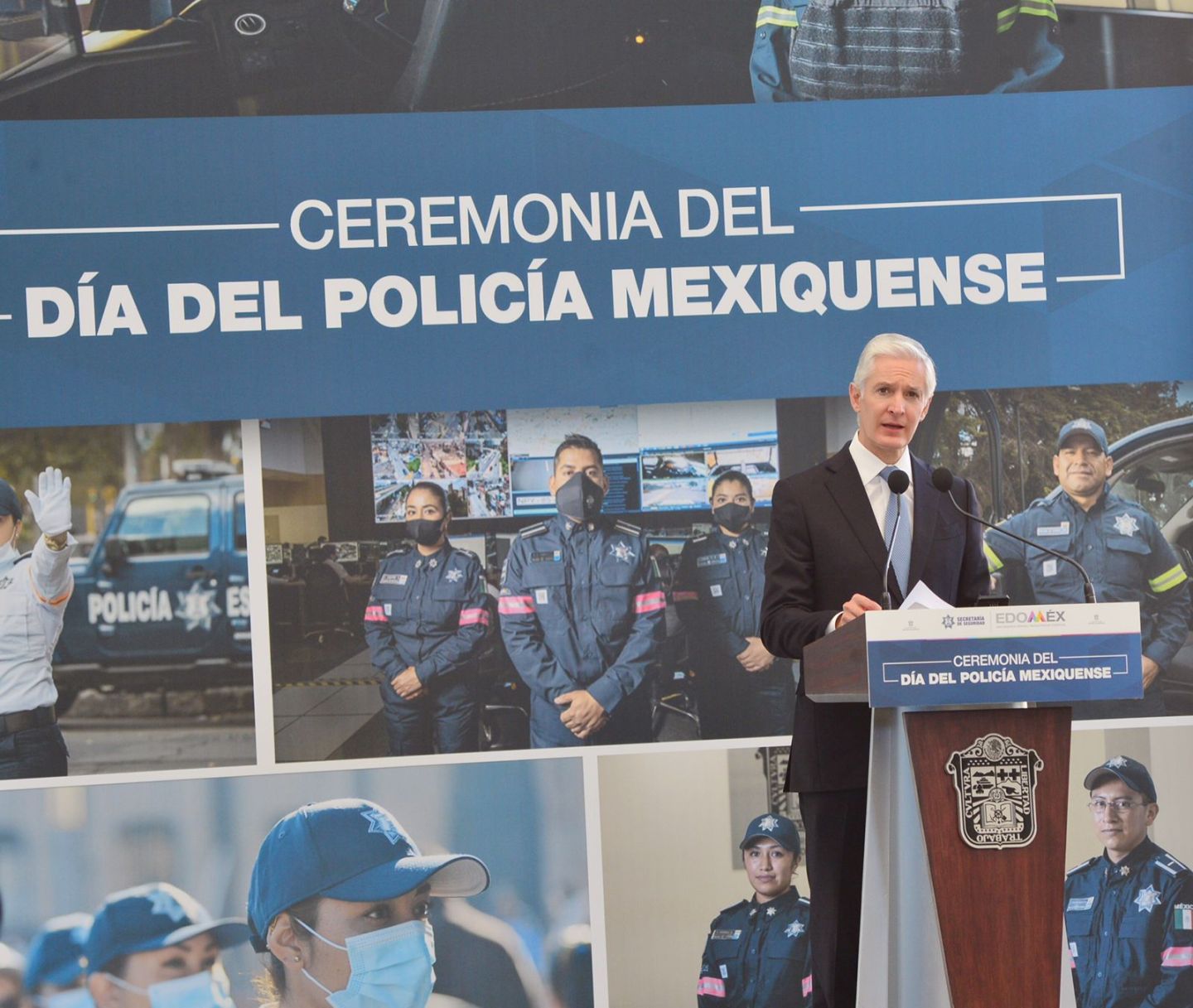 #El gobernador Del Mazo encabezo la ceremonia del Día del Policía 