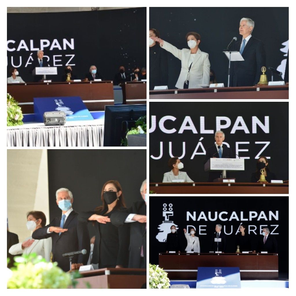Toma protesta Del Mazo Maza a Angélica Moya Marín como Presidenta municipal de Naucalpan