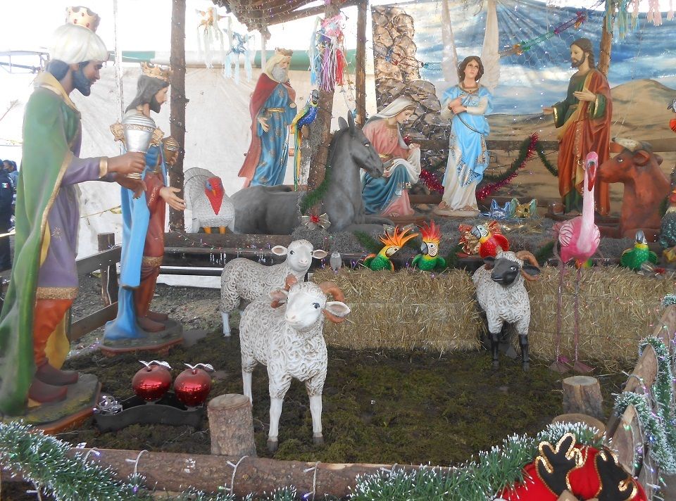 Tradicional representación del nacimiento de Jesús